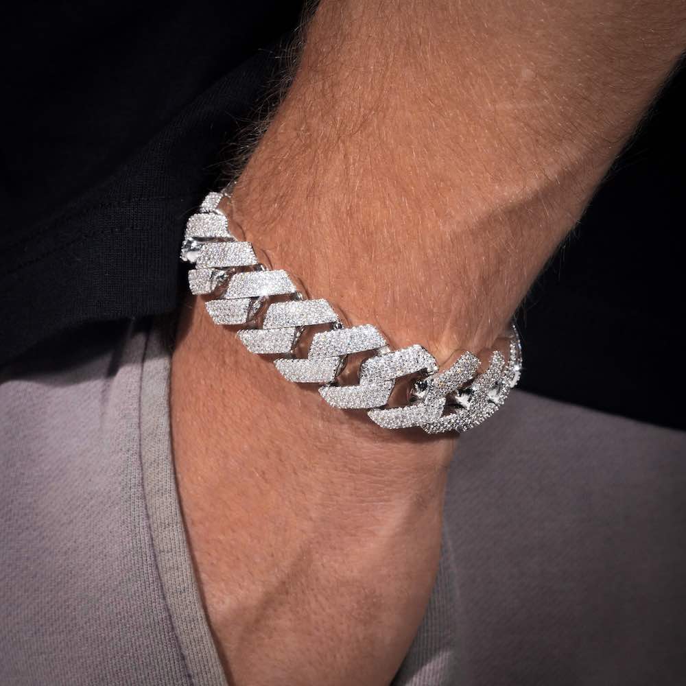 Moissanite Cuban Link Bracelet - 18k Gold (ALL SIZES)