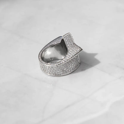 Moissanite Star Ring - White Gold