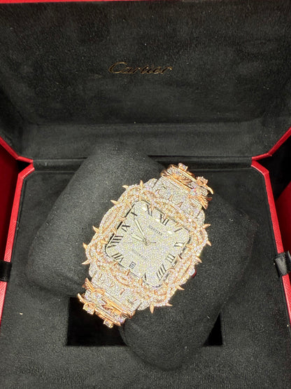 Moissanite Diamond Jesus Thorn Crown Watch