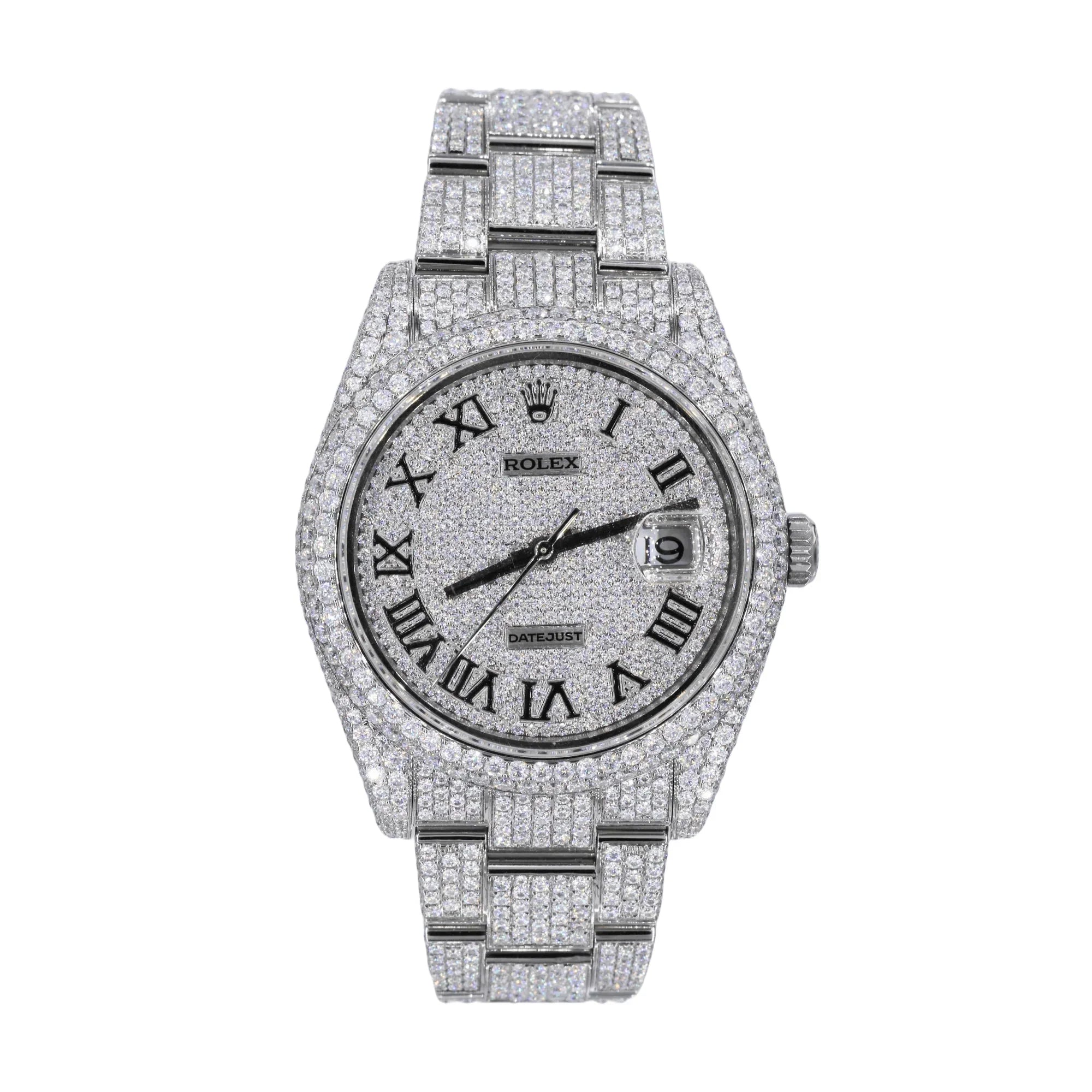 Moissanite Diamond Round Watch