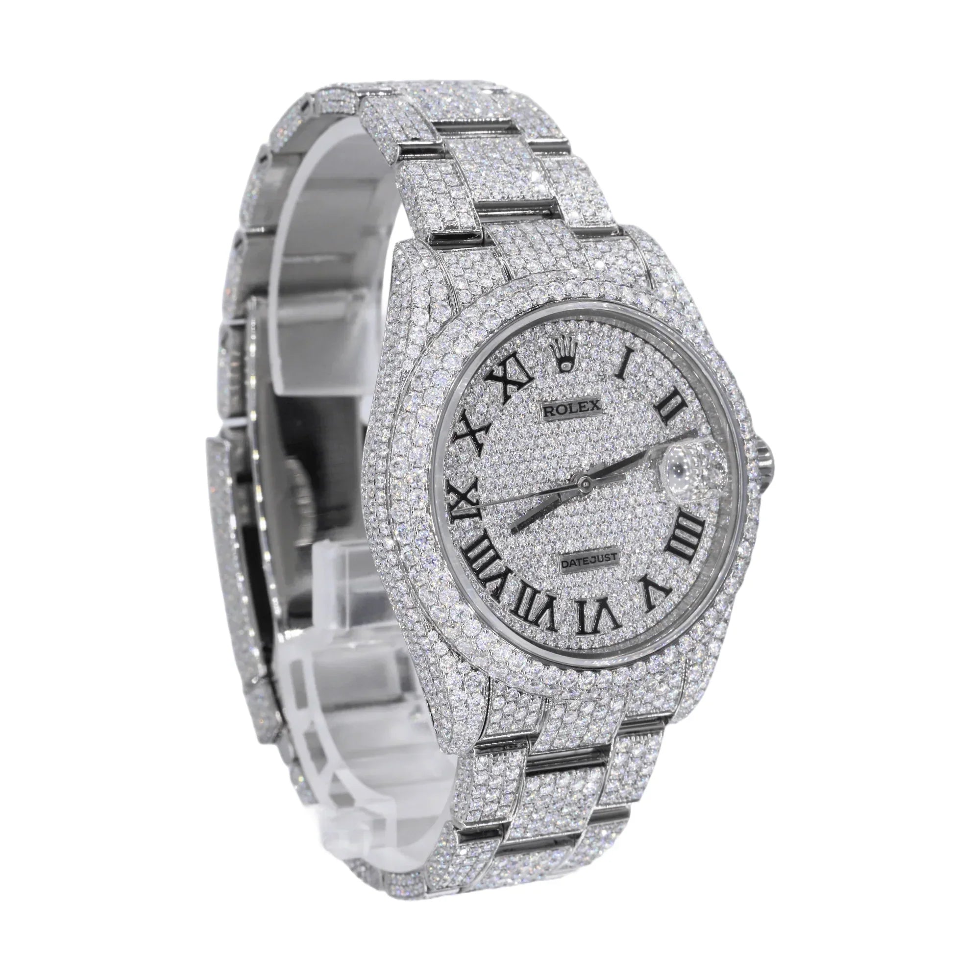 Moissanite Diamond Round Watch