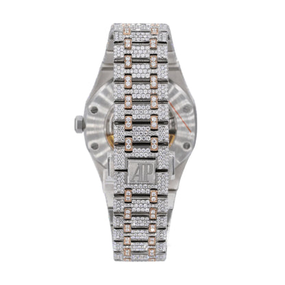 Moissanite Diamond Rose Gold Two Tone Octagon Watch