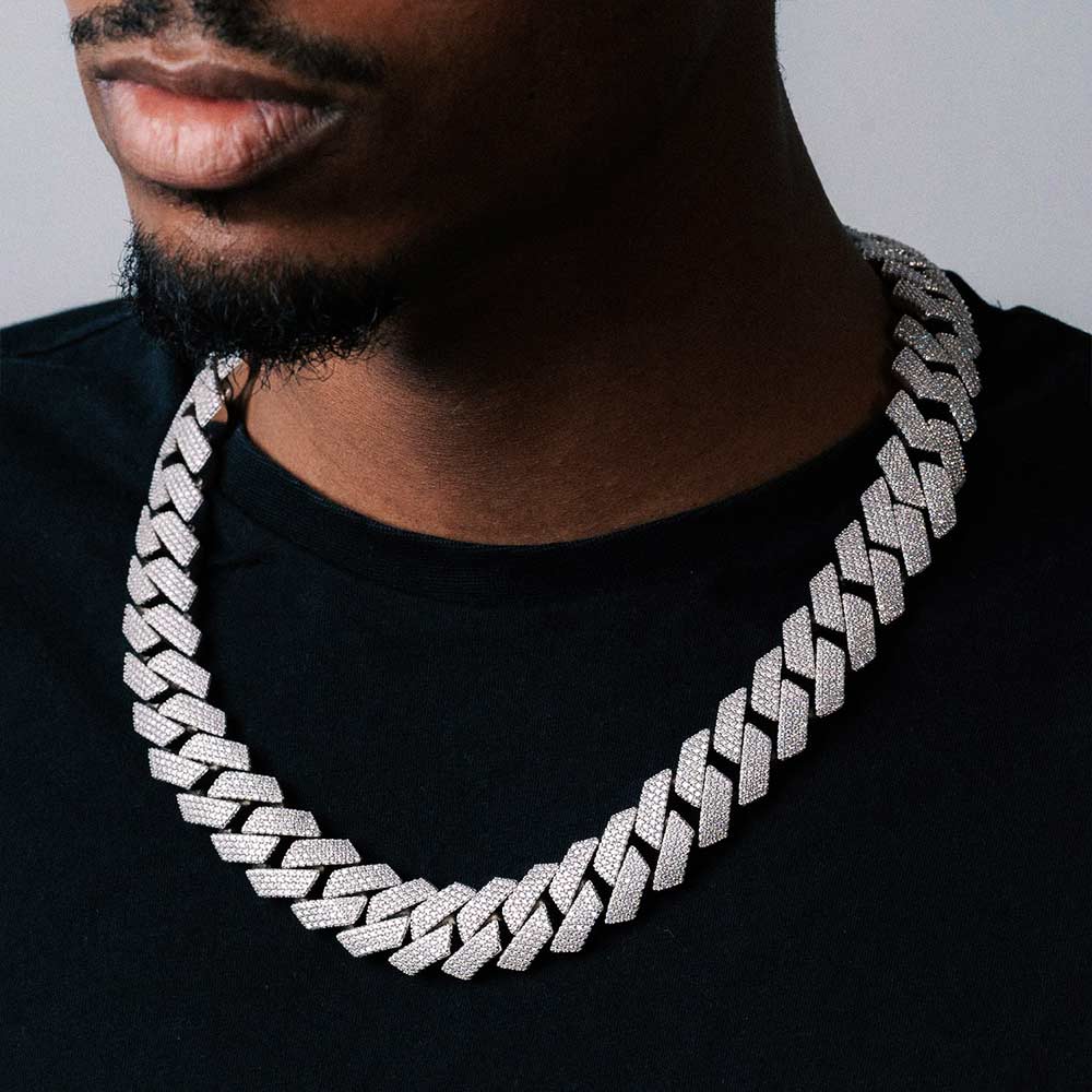 Moissanite Cuban Link Chain - 18k Gold (ALL SIZES)